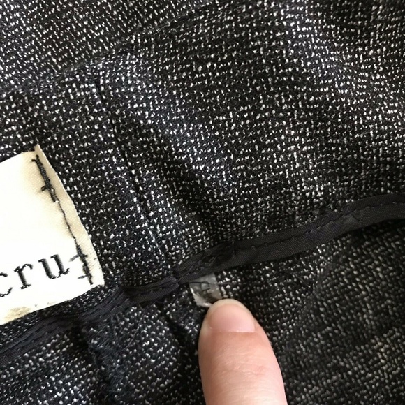 New Ecru Fischer Gray Tweed Tapered Leg Pants - 8 - Picture 8 of 8